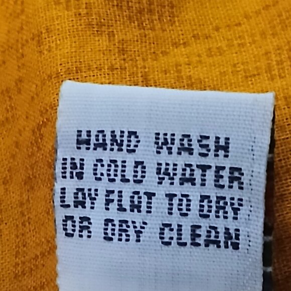 Erica Brooke Vintage Midi Wrap Skirt XS Bohemian Gold Leaf 100% Cotton - Picture 10 of 10